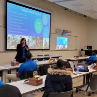 FVSU socially distanced during presentation
